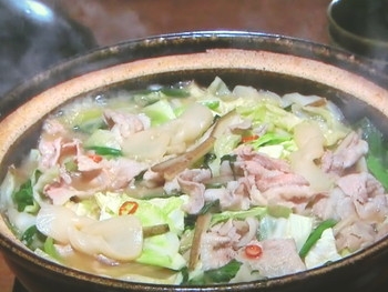【キューピー３分クッキング】豚バラ肉のしょうがみそ鍋のレシピ・藤井恵