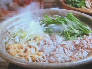 水菜と豚肉のハリハリ鍋