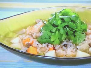 もこみち流　豚肉の雑穀スープ