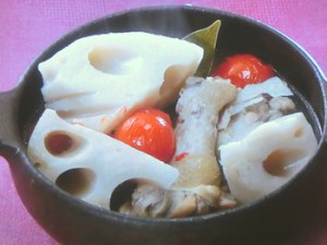 れんこんと鶏肉のスープ煮