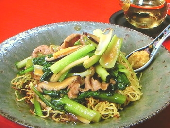 【きょうの料理】豚肉と小松菜のあんかけ焼きそばのレシピ・栗原はるみ