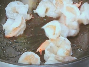 小松菜、厚揚げ、えびの中華うま煮