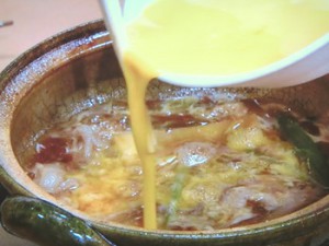 アスパラ牛鍋