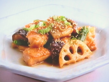 【上沼恵美子のおしゃべりクッキング】鶏と蓮根のごまだれ焼きのレシピ・上沼恵美子・六角精児・岡本健二