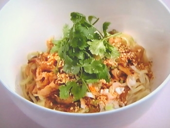 【上沼恵美子のおしゃべりクッキング】汁なし担々麺のレシピ・上沼恵美子・六角精児・宮崎耕一