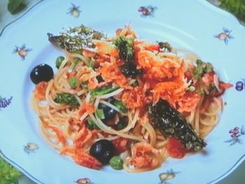 【新チューボーですよ！】桜えびのパスタのレシピ・堺正章・鈴木砂羽