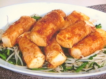 【きょうの料理】肉巻き豆腐のしょうが焼きのレシピ・小林まさみ