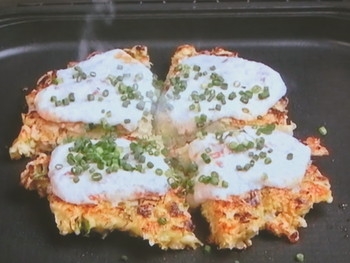 【キューピー３分クッキング】お好み焼き 梅とろろがけのレシピ・小林まさみ