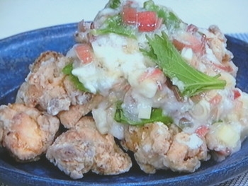 【きょうの料理】鶏から揚げの香味とろろだれのレシピ・斉藤 辰夫