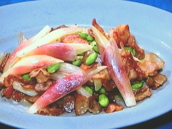 【きょうの料理】豚肉と枝豆のみょうが焼きのレシピ・斉藤 辰夫