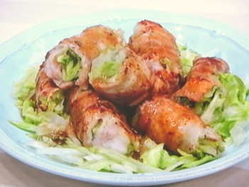 【ノンストップ】レタス1玉！レタスの肉巻き炒めのレシピ・三ツ星シュフの食ナビ