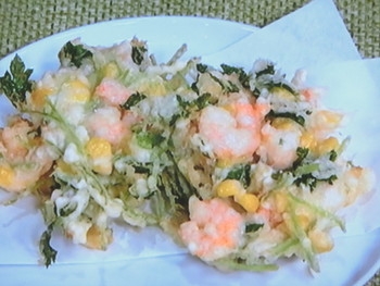 【きょうの料理】とうもろこしの牛乳かき揚げのレシピ・小山浩子