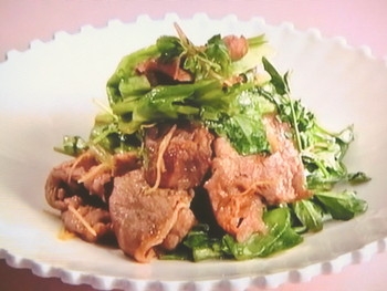 【上沼恵美子のおしゃべりクッキング】牛肉とレタスの炒めもののレシピ・上沼恵美子・宮崎耕一・笹野高史