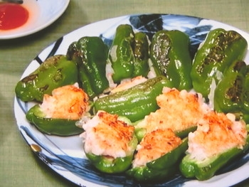 【きょうの料理】ピーマンのえび肉詰めのレシピ・土井善晴