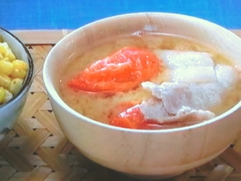 【おかずのクッキング】トマトの入った豚汁のレシピ・土井善晴