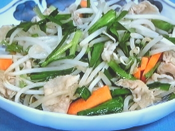 【きょうの料理】にら豚もやしのレシピ・杵島直美