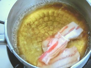 豚バラアとレタスのスープかけご飯