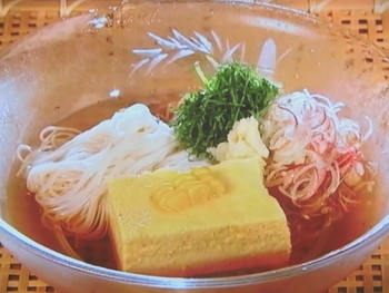 【キューピー３分クッキング】コーン卵豆腐とそうめんの冷やし鉢のレシピ・藤井恵