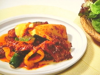 【きょうの料理】夏野菜と豚の焼きカルビ風のレシピ・コウケンテツ