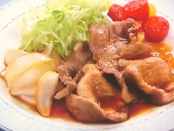 【おかずのクッキング】豚肉と玉ねぎのさっぱり生姜焼きのレシピ・できるかな１分クッキング・鈴木薫