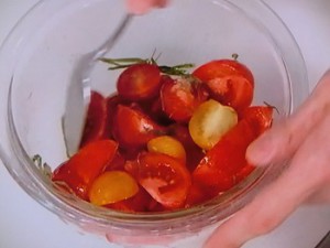 ハムのフレッシュ・トマトソース