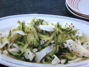 【おかずのクッキング】きゅうりといかの酒炒りのレシピ・土井善晴