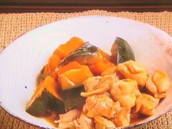 【キューピー３分クッキング】かぼちゃと鶏肉の甘辛煮のレシピ・田口成子