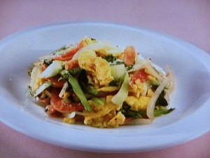 【上沼恵美子のおしゃべりクッキング】青菜とサラミの炒めもののレシピ・上沼恵美子・石川智之・ＩＭＡＬＵ