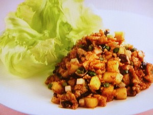 【上沼恵美子のおしゃべりクッキング】鶏挽肉のレタス包みのレシピ・上沼恵美子・浜口京子・石川智之
