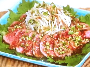 【きょうの料理】フライパン和風ローストビーフサラダのレシピ・Mako(多賀正子)