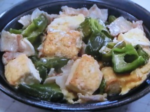 【おかずのクッキング】豚ピーマンと豆腐の油焼きのレシピ・土井善晴