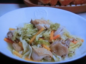 【キューピー３分クッキング】鶏肉とキャベツの粒マスタード蒸しのレシピ・小林まさみ