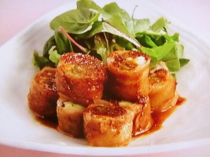 【上沼恵美子のおしゃべりクッキング】豚肉の生姜焼きロールのレシピ・三船美佳・上沼恵美子・岡本健二
