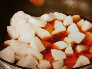 豚肉と長芋のチリソース煮