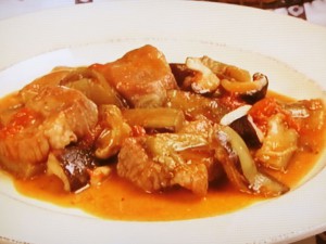 【キューピー３分クッキング】豚肉となすのトマト煮のレシピ・田口成子