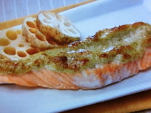 【おかずのクッキング】生鮭の山椒マヨ焼きのレシピ・できるかな１分クッキング・鈴木薫