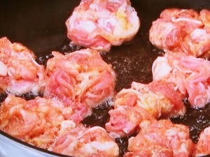 豚肉と里芋の竜田焼き