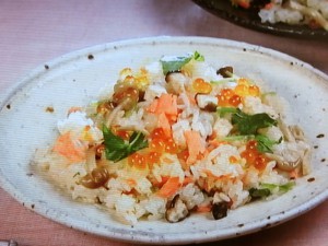 【キューピー３分クッキング】鮭の混ぜおこわのレシピ・牧弘美