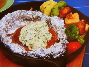 【男子ごはん】ねぎクリームチーズソースのホイル焼きハンバーグのレシピ・国分太一・栗原心平