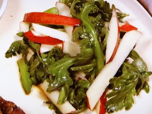 【きょうの料理】りんごと春菊のサラダのレシピ・本田ようー