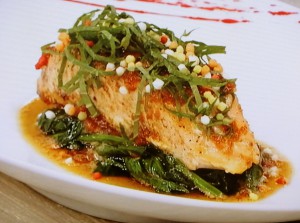 【ノンストップ】鮭のソテー梅干しバターソースのレシピ・行列シェフのまかない・家ごはん・関谷健一朗