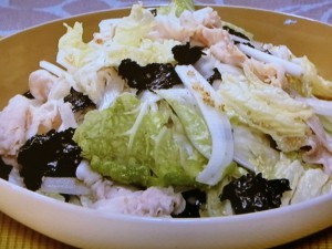 【きょうの料理】白菜と豚しゃぶののりサラダのレシピ・小林まさみ