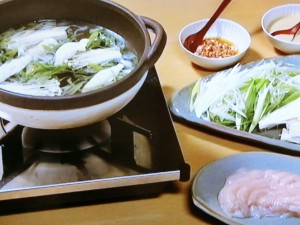 【きょうの料理】ささ身とねぎのしゃぶしゃぶのレシピ・堀江ひろ子