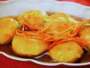 【ノンストップ】シイタケのジャガづめあんかけのレシピ・坂本昌行・坂本昌行のOne Dish