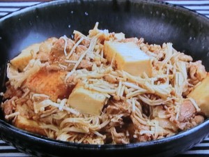【キューピー３分クッキング】豚肉、厚揚げ、えのき茸のコチュジャン煮のレシピ・田口成子