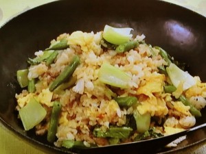 【きょうの料理】ひき肉とチンゲンサイのチャーハンのレシピ・栗原はるみ