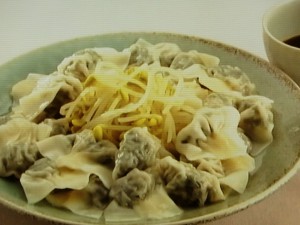 【上沼恵美子のおしゃべりクッキング】春菊のゆで餃子のレシピ・上沼恵美子・石川智之・鶴見辰吾
