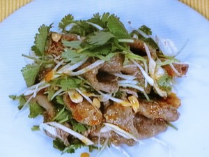 【上沼恵美子のおしゃべりクッキング】牛肉の辛味和えのレシピ・上沼恵美子・石川智之
