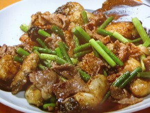 【きょうの料理】かきと牛肉の炒め物のレシピ・土井善晴