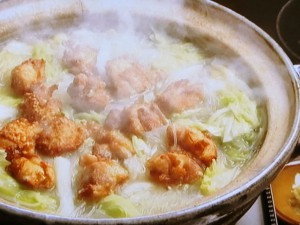 【キューピー３分クッキング】揚げ鶏と白菜の鍋のレシピ・田口成子